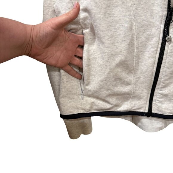 Athleta Womens Zip-Up Hoodie Jacket With Adjustable Drawstring Hood & Pockets XL - Picture 5 of 7